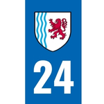 Plaque immatriculation 24 - Dordogne