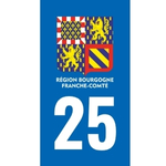 Plaque immatriculation 25 - Doubs