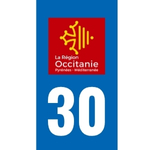 Plaque immatriculation 30 - Gard