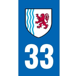 Plaque immatriculation 33 - Gironde