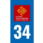 Plaque immatriculation 34 - Hérault
