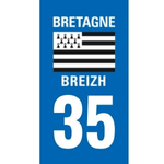 Plaque immatriculation 35 - Ille-et-Vilaine