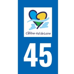 Plaque immatriculation 45 - Loiret