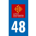 Plaque immatriculation 48 - Lozère