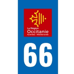 Plaque immatriculation 66 - Pyrénées-Orientales