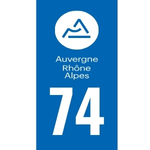 Plaque immatriculation 74 - Haute-Savoie