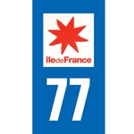 Plaque immatriculation 77 - Seine-et-Marne