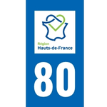 Plaque immatriculation 80 - Somme