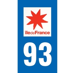 Plaque immatriculation 93 - Seine-Saint-Denis