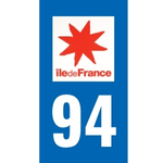 Plaque immatriculation 94 - Val-de-Marne