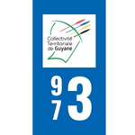 Plaque immatriculation 973 - Guyane