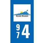 Plaque immatriculation 974 - La Réunion