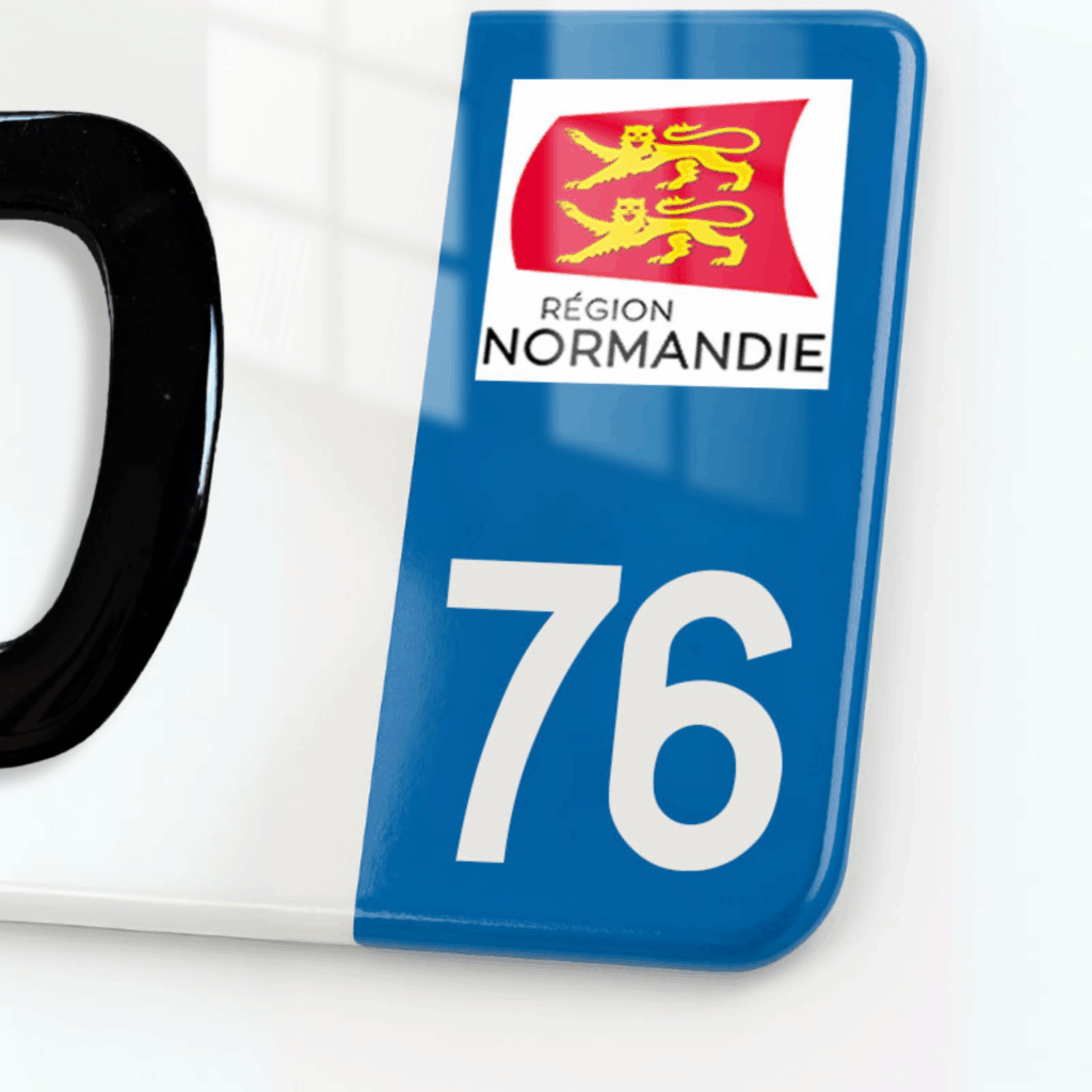 Plaque immatriculation 3D - eurobande - 76