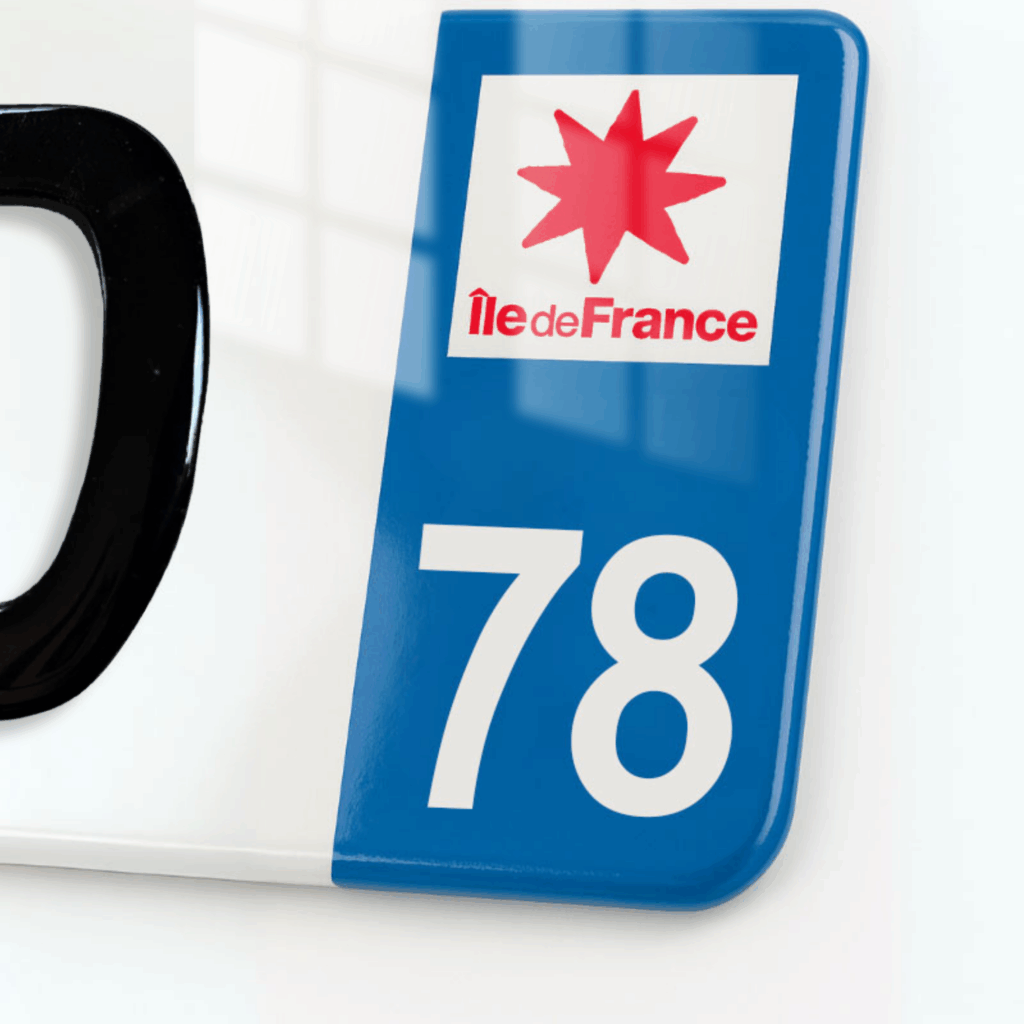 Plaque immatriculation 3D - eurobande - 78