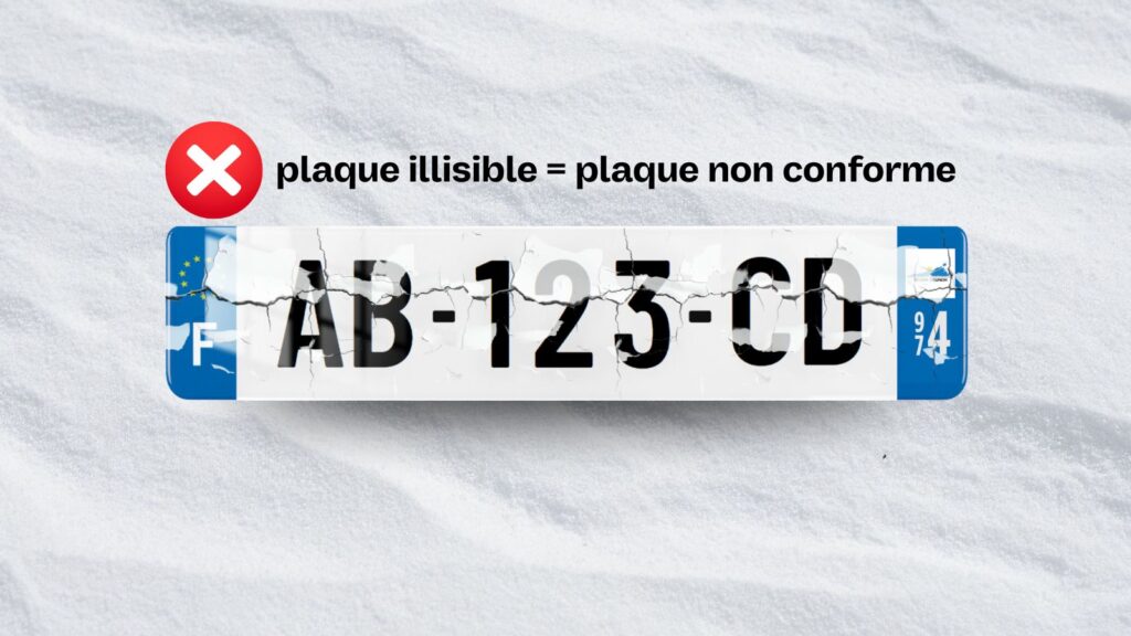 amende plaque illisible