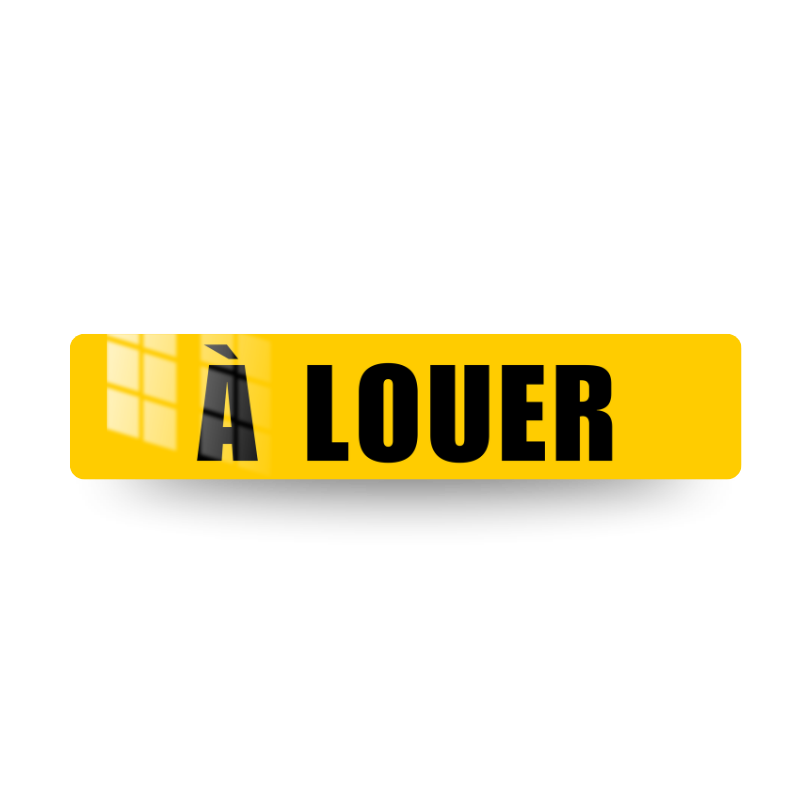 Cache Plaque A LOUER Jaune