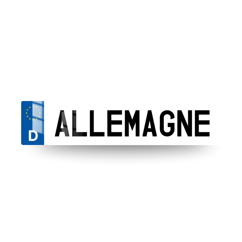 Plaque Immatriculation Allemagne