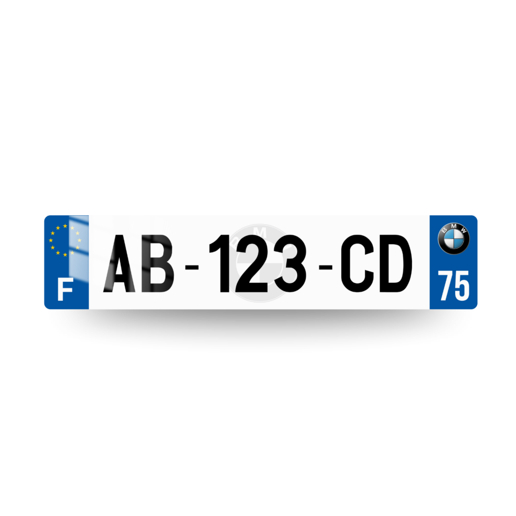 plaque immatriculation bmw - filigrane