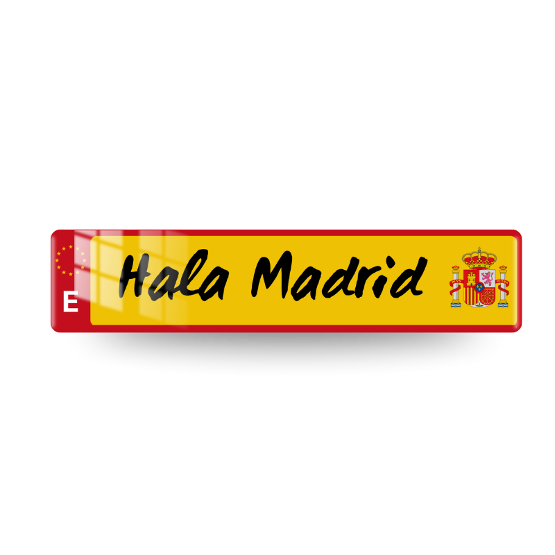 Plaque Espagne CUSTO - Real Madrid - Hala Madrid