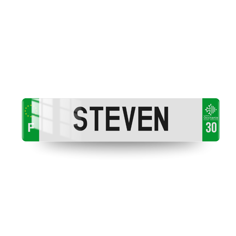 plaque personnalisée eurobande VERT #06a936