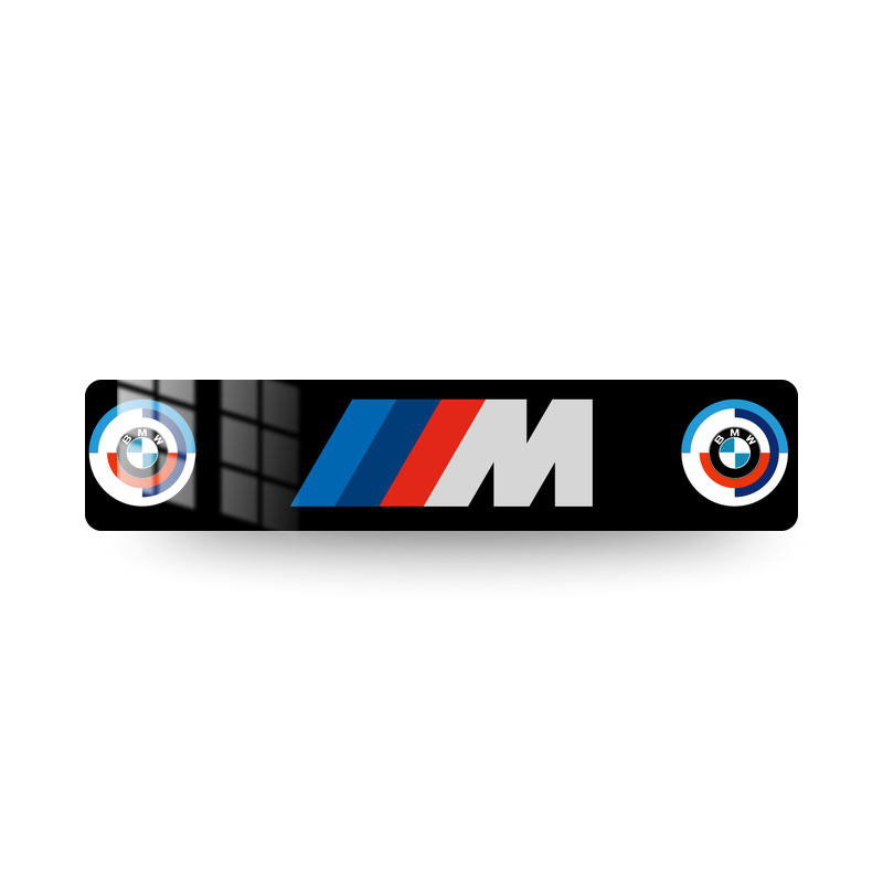Plaque immatriculation BMW logo M et M2 BMW x3 - fond noir