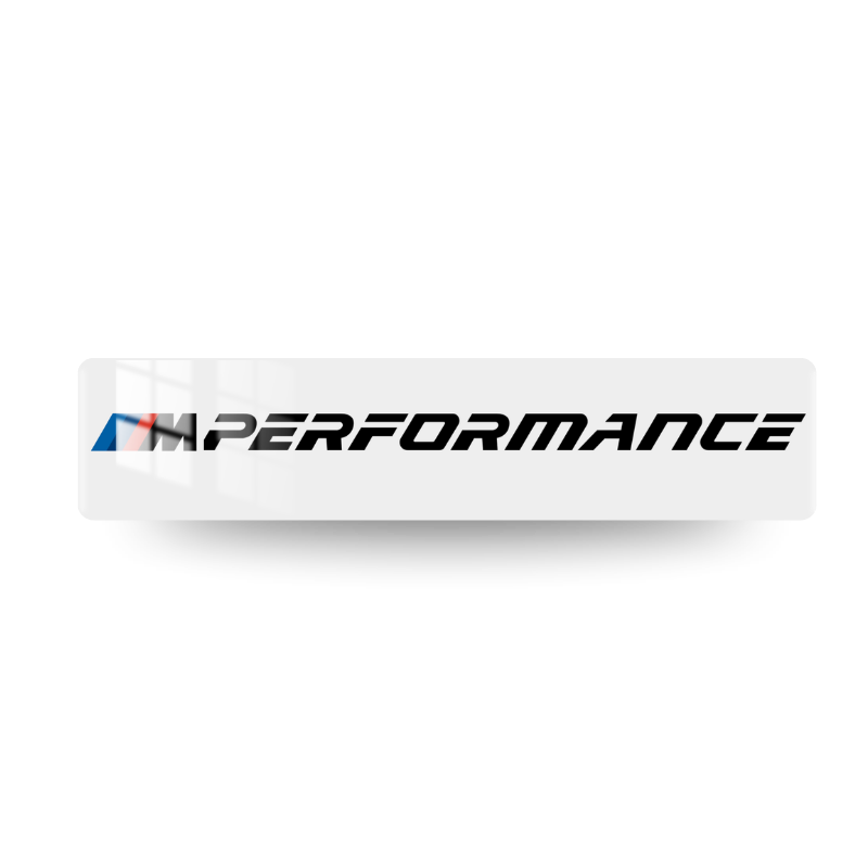 Plaque Immatriculation BMW - Performance - Blanc