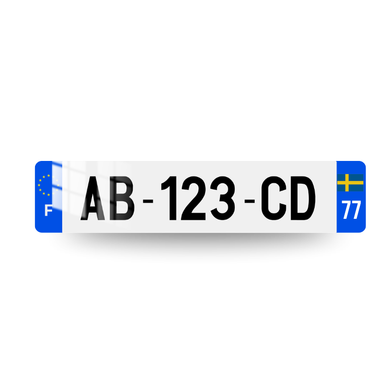 Plaque Immatriculation Suède (S)